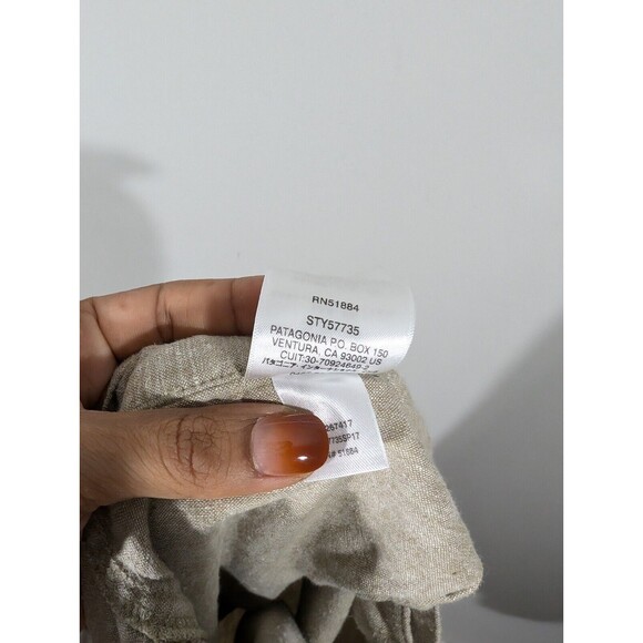 Patagonia Shorts Men Sz 34 Tan Hemp Cotton Blend Outdoor Hiking STY57735 - Picture 9 of 11